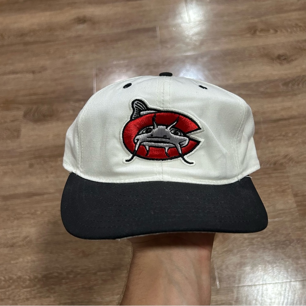 Vintage Carolina Mudcats Minor League Hat Cap Snapback Baitshop Deadstock Pro